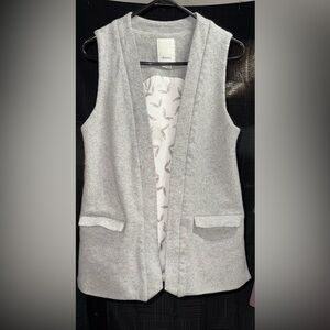 EUC Elevenses Light Gray Women's Cardigan Vest